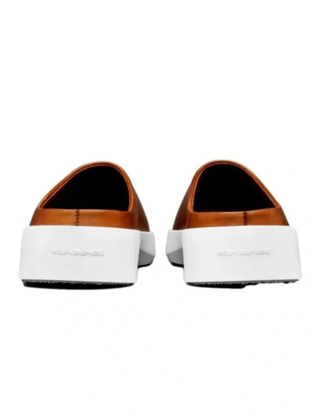 Wolf & Shepherd 9 Italian Leather Loafer Mule Memory Foam Cushion Comfy Luxury